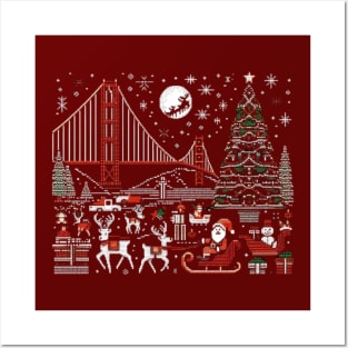 Christmas Cities San Francisco Posters and Art